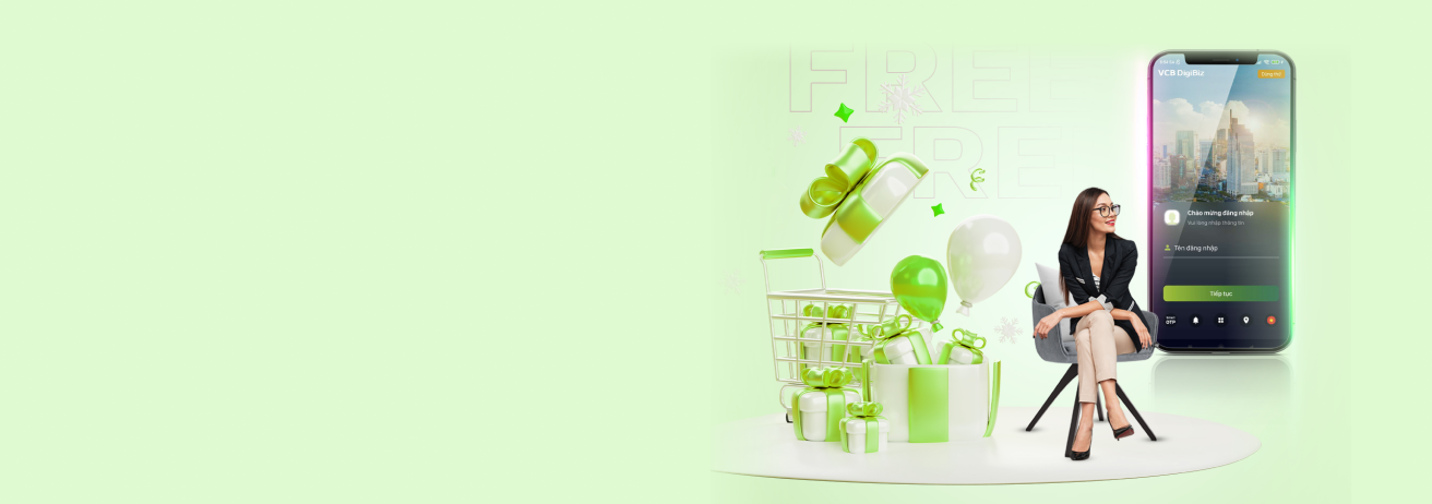 Nữ khách hàng Vietcombank